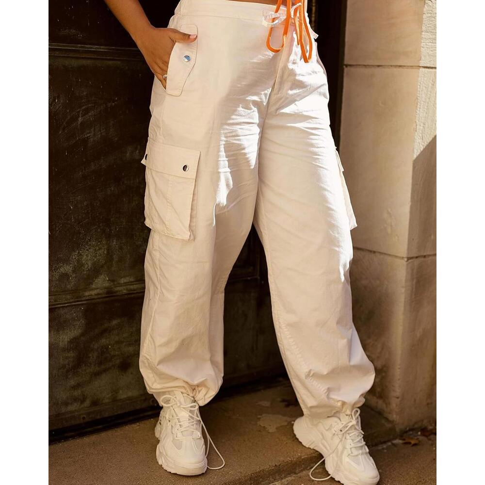 NWT The Drop Whisper White Drawstring Cargo Pant by @lifeoftanyamarie SZ M‎ - Picture 4 of 7